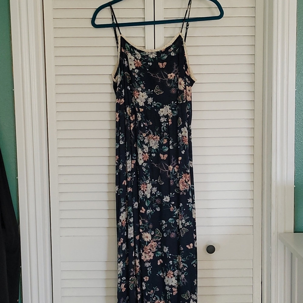 Blue floral dress